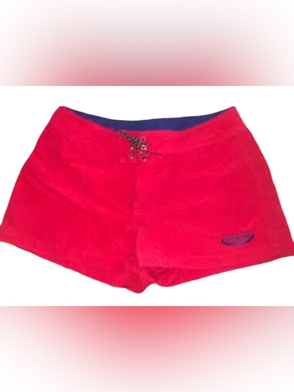 Patagonia Women's Board Shorts Size 13 Red Oval Logo Lace Up Nylon Quick Dry - Picture 7 of 11